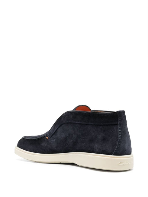 tonal-stitching leather loafers